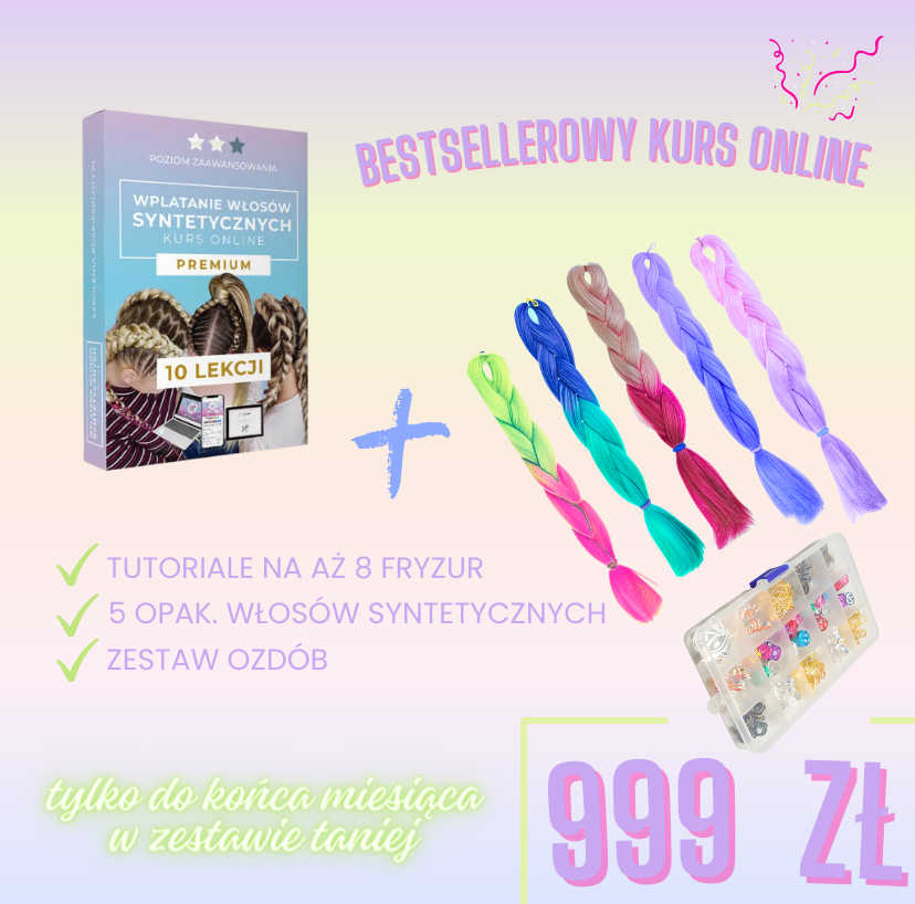 PROMO SET: kurs online + włosy syntetyczne i ozdoby